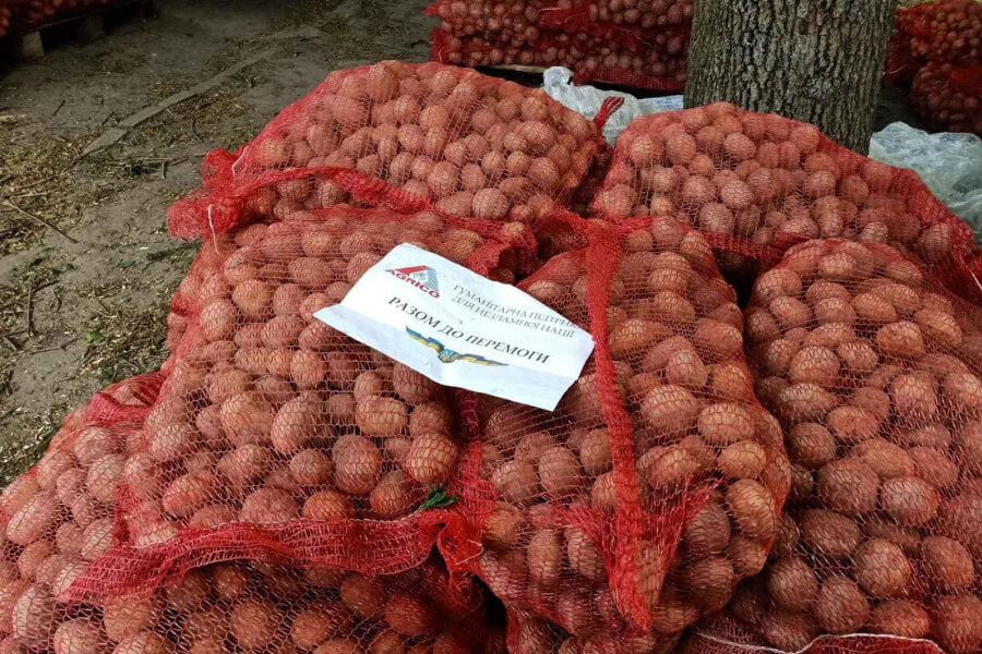На Харківщині громада отримала гумдопомогу 10 тонн посадкової картоплі 