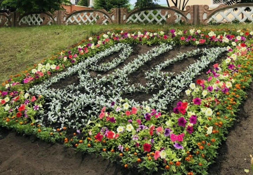У селищі Коломак на Харківщині створили квітковий герб України