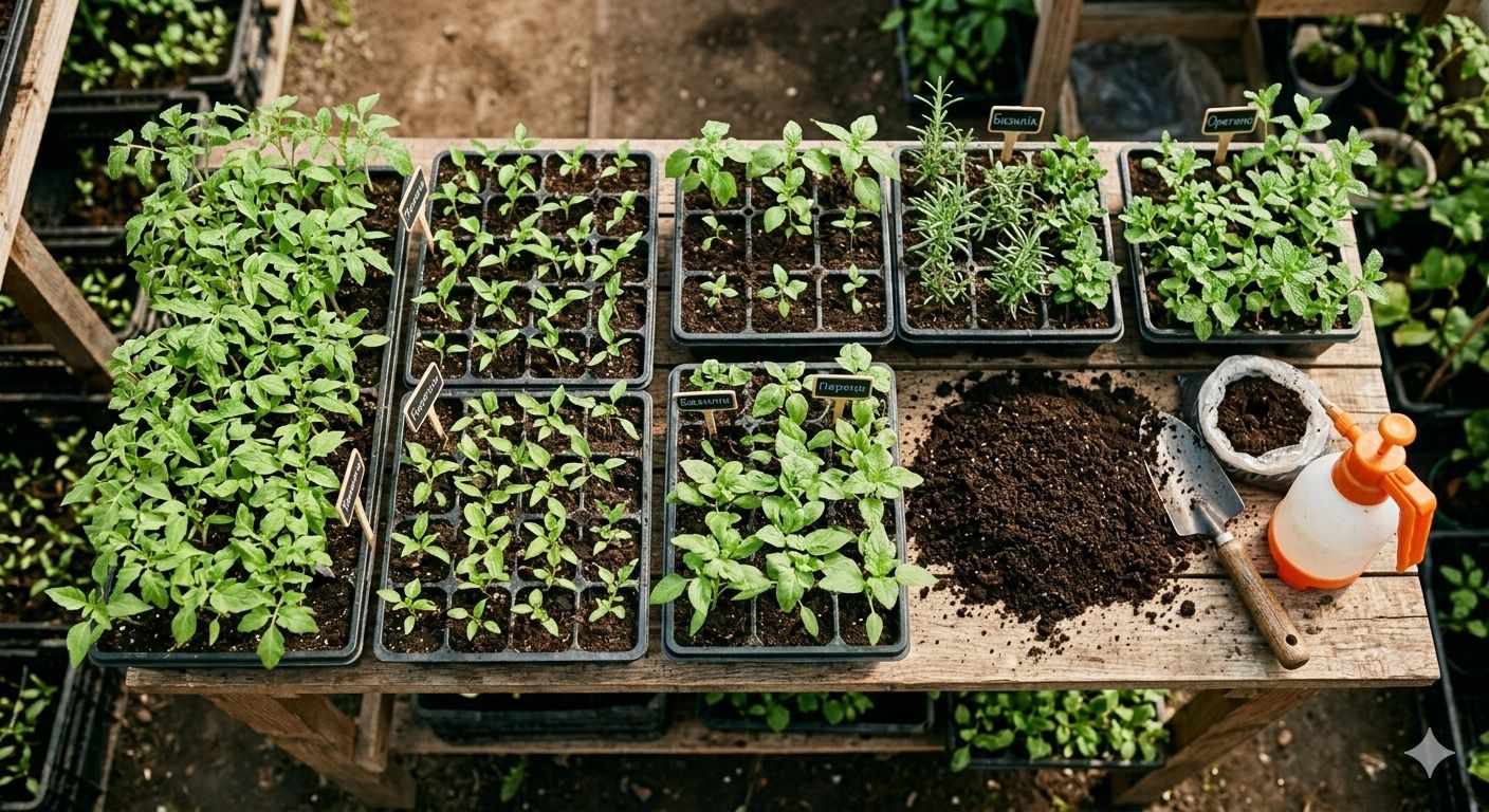 Розсада в теплиці