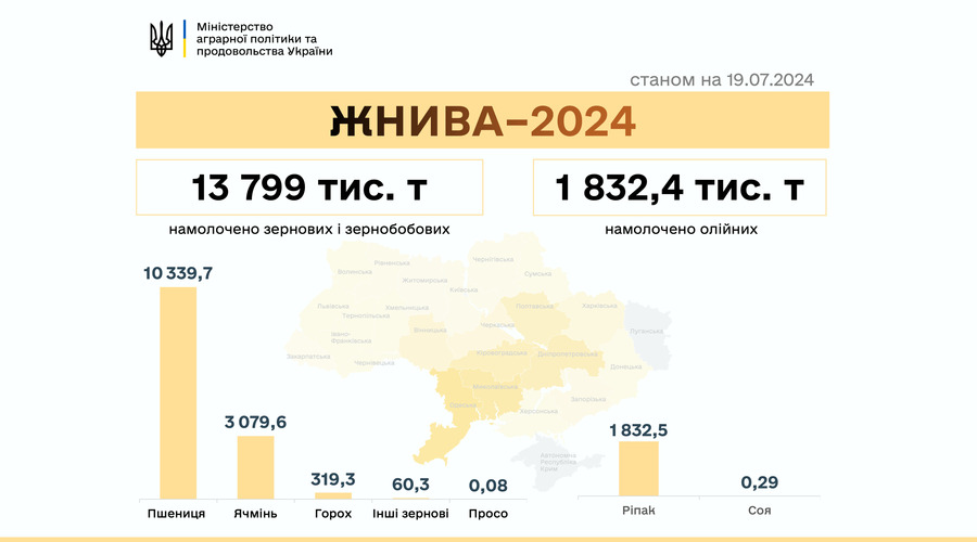 Інфографіка про жнива 2024